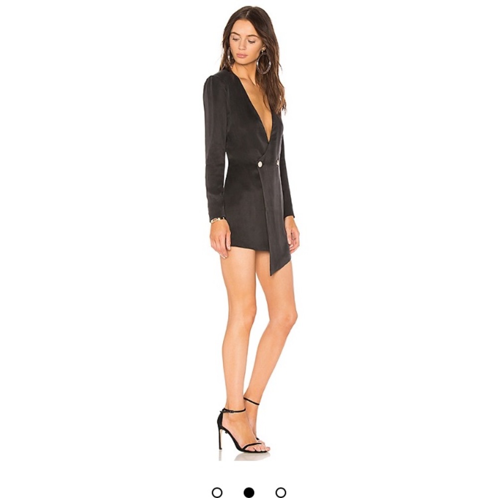 NBD Black Plunge Blazer Dress